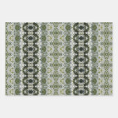 緑と灰色 ラッピングペーパーシート (正面3)
