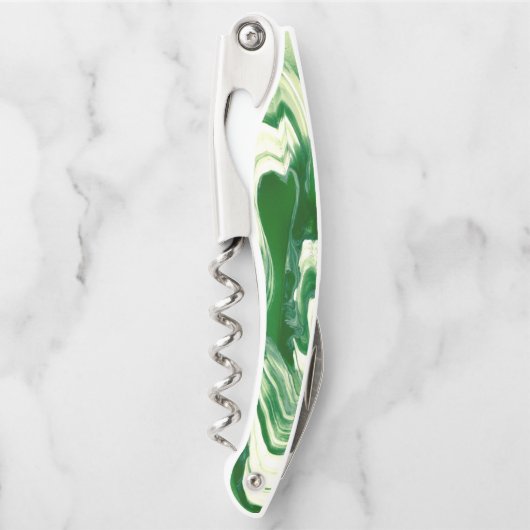 緑と白が渦巻き ソムリエナイフ (正面)