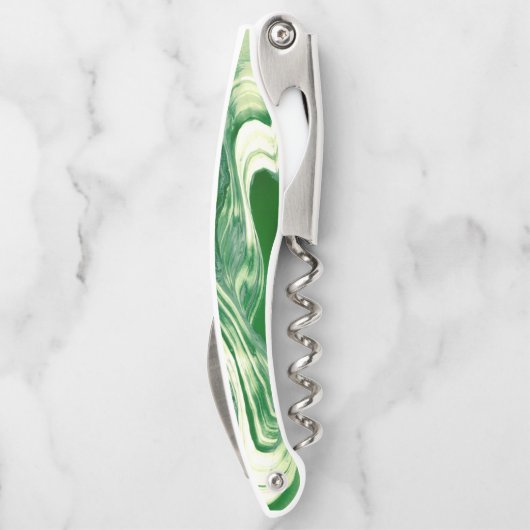 緑と白が渦巻き ソムリエナイフ (裏面)