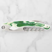 緑と白が渦巻き ソムリエナイフ (正面)