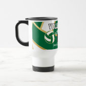 緑と白と金ゴールドバレーボールスポーツ トラベルマグ (左)