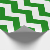 緑と白のエキストララージシェブロンのラッピング紙 ラッピングペーパー (角)