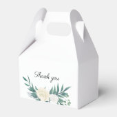 緑と白のエレガントフローラ結婚 フェイバーボックス (裏面サイド)