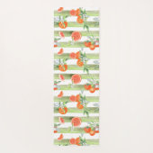 緑と白のオレンジストライプ色 ヨガマット (裏面)