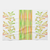 緑と白のオレンジ キッチンタオル (横)