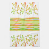 緑と白のオレンジ キッチンタオル (縦)