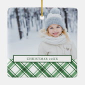 緑と白のオーナメント セラミックオーナメント (裏面)