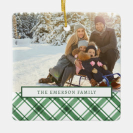 緑と白のオーナメント セラミックオーナメント