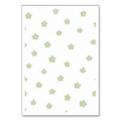 緑と白のカスタマ結婚イズのテーブル番号カード テーブルナンバー (裏面)