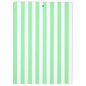 緑と白のキャンディストライプー クリップボード (裏面)
