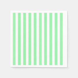 緑と白のキャンディストライプー スタンダードカクテルナプキン