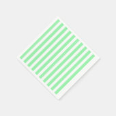 緑と白のキャンディストライプー スタンダードカクテルナプキン (角)