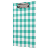 緑と白のギンガムチェックパターン クリップボード (左)