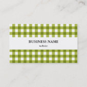 緑と白のギンガムパターン 名刺 (裏面)