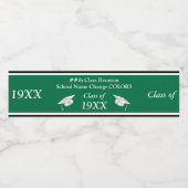 緑と白のクラスの懇親会ウォーターボトルラベル ペットボトルラベル (シングルラベル)