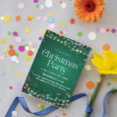 緑と白のクリスマスエレガントパーティの招待状 シーズンカード