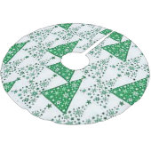 緑と白のクリスマスツリースカート ブラッシュドポリエステルツリースカート (アングル)