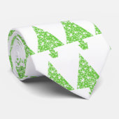 緑と白のクリスマスツリー。 ネクタイ (ロール)