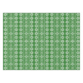 緑と白のクリスマスフェア島のパターン テーブルクロス (正面(横))