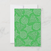 緑と白のクリスマスホリデーフォトカード 招待状 (裏面)