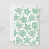 緑と白のクリスマスホリデーフォトカード 招待状 (裏面)