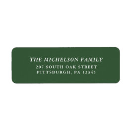 緑と白のクリスマス差出人住所ラベル ラベル