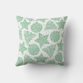 緑と白のクリスマス装飾用クッション クッション (裏面)