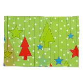 緑と白のクリスマス 枕カバー (裏面)