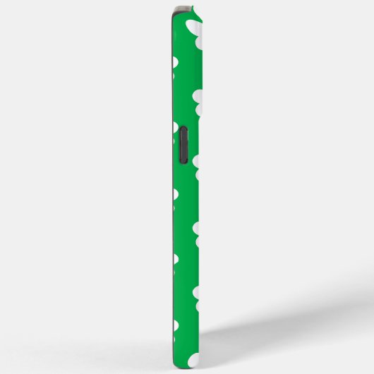 緑と白のクローバーパターン Case-Mate iPhoneケース (裏面 / 右)