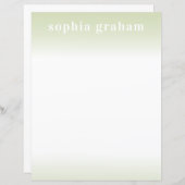 緑と白のグラデーション紙 (正面/裏面)