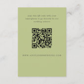 緑と白のグランドミレニアルウェディングRSVPカード エンクロージャーカード (裏面)