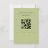 緑と白のグランドミレニアルウェディングRSVPカード 出欠カード (裏面)