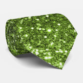 緑と白のグリッターネックタイ ネクタイ (ロール)