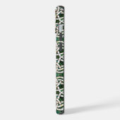 緑と白のケルト結び目模様石モザイク iPhoneケース (左側面)