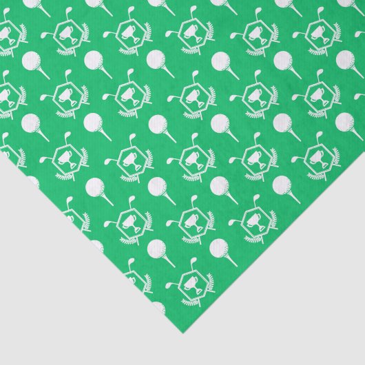 緑と白のゴルフアイコン 薄葉紙 (詳細)