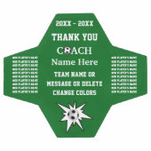 緑と白のサッカーコーチからの贈り物ありがとう。 サッカーボール (フラット)