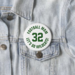 緑と白のサッカーマママージャージー番号 缶バッジ<br><div class="desc">スポーツチームお気に入りのやサッカー選手に応援を与えるか、プライドのスピリットで学校のを見せカスタムることパーソナライズされた!学校名を追加するか、プレーヤーの名前とジャージー番号でパーソナライズする。サッカー、バスケットボール、野球、サッカーの試合に最適！ゲームカスタムの日にチーム全体、チアリーダー、両親と兄弟姉妹のための衣服ピンを作成する。クリックカスタマイズフォントや色を変えて贈り物ユニークの一種を作る。</div>