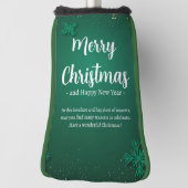 緑と白のシンプルクリスマス最高のパター ゴルフヘッドカバー (回転90)