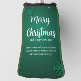 緑と白のシンプルクリスマス最高のパター ゴルフヘッドカバー