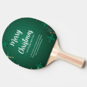 緑と白のシンプルクリスマス最高の日 卓球ラケット (横)