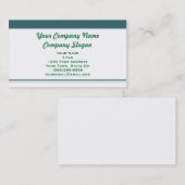 緑と白のシンプル 名刺 (正面/裏面)