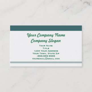 緑と白のシンプル 名刺