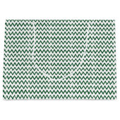 緑と白のジグザグ ラージペーパーバッグ (正面)