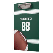 緑と白のスストライプジャージーグリッド鉄サッカー クリップボード (左)