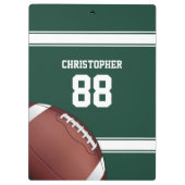 緑と白のスストライプジャージーグリッド鉄サッカー クリップボード (裏面)