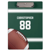 緑と白のスストライプジャージーグリッド鉄サッカー クリップボード (正面)