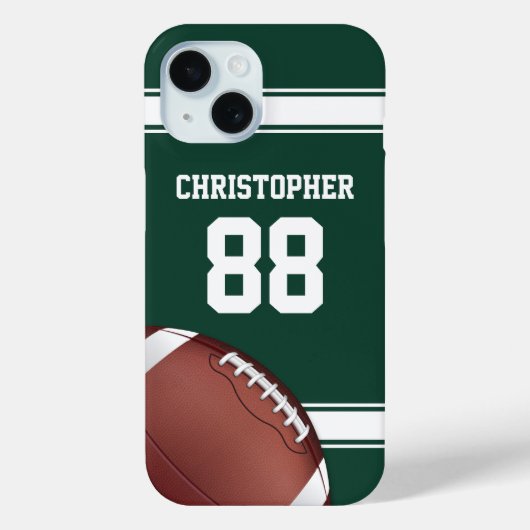 緑と白のスストライプジャージーグリッド鉄サッカー Case-Mate iPhoneケース (裏面)