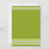 緑と白のストライプの結婚式招待状 招待状 (裏面)