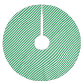 緑と白のストライプクリスマスツリースカート ブラッシュドポリエステルツリースカート (正面)