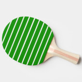 緑と白のストライプデザイン 卓球ラケット (横)